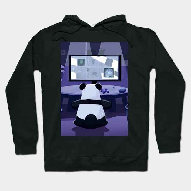 Gaming Panda Hoodie by maxcode